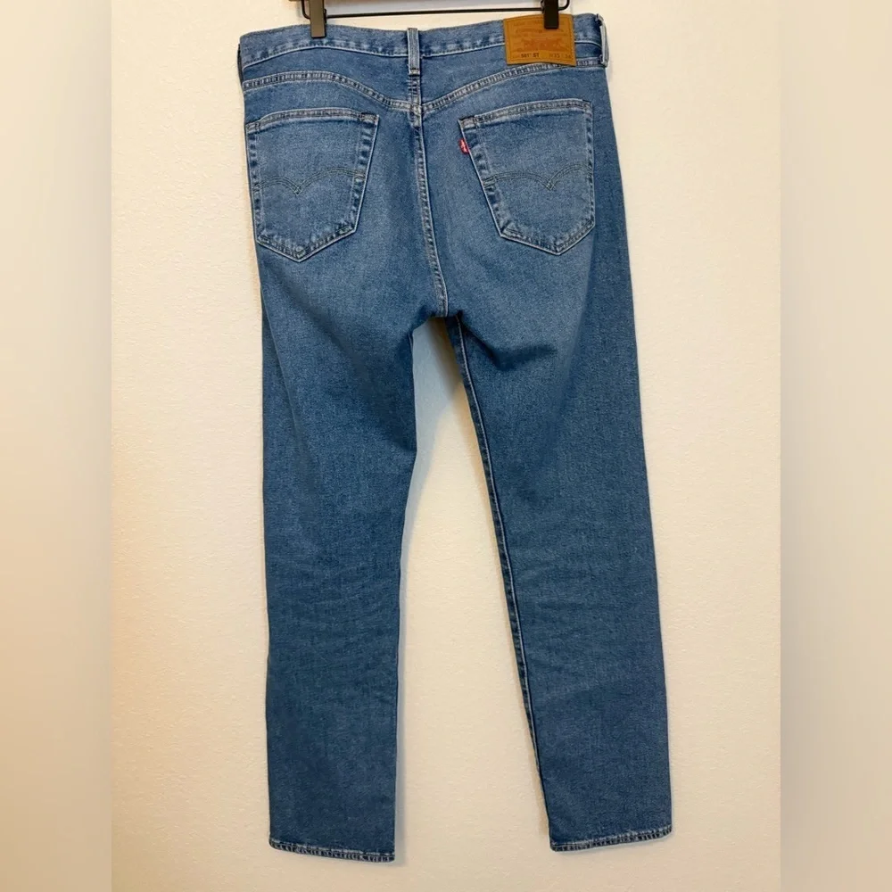 Levi’s 501 Original Fit Men’s Jeans 35x34 Light Wash Straight Leg